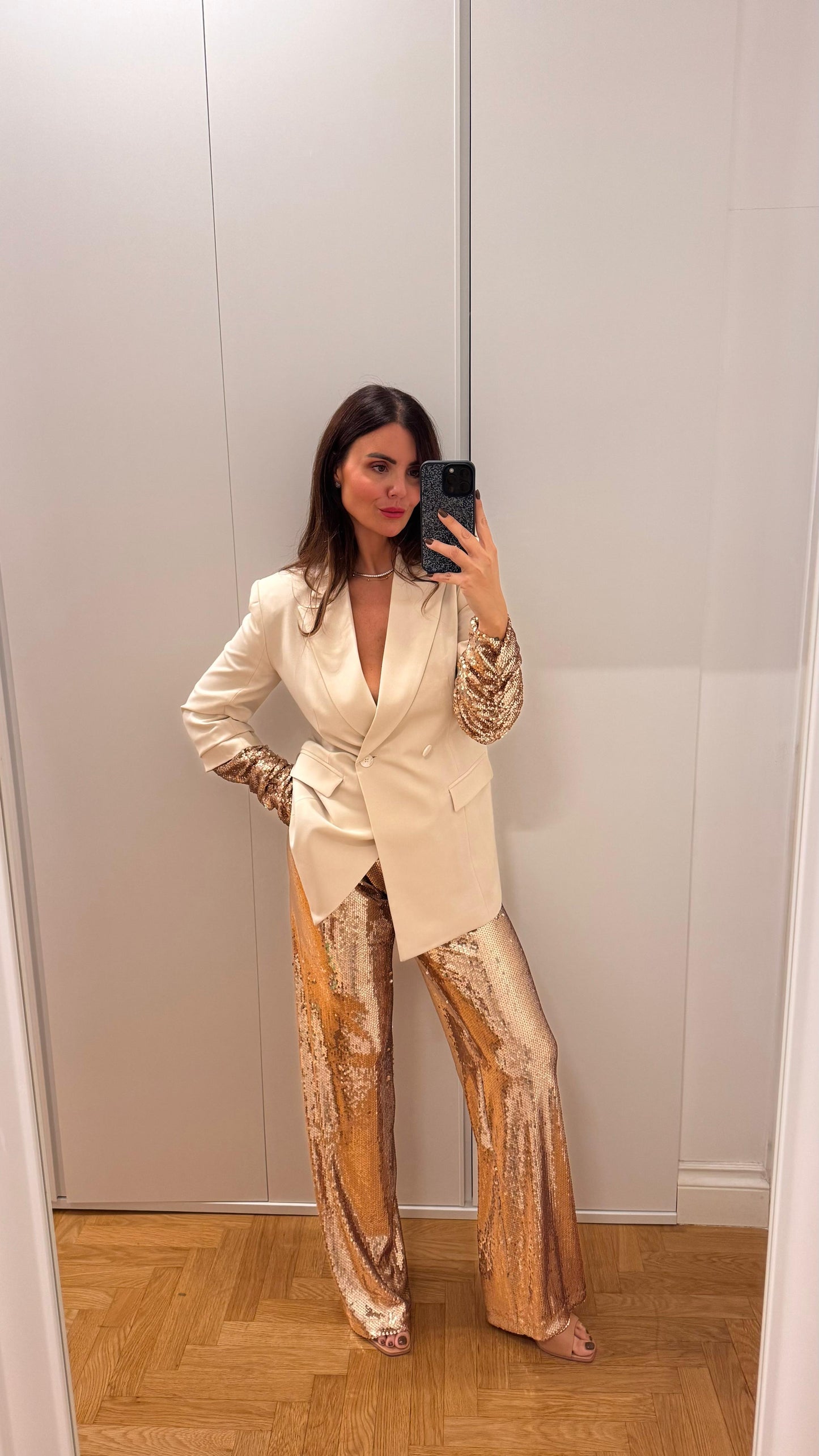 Pantalone con paillettes